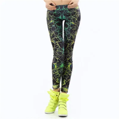 NADANBAO New Black Splatter  Print Women Legging Skinny Long Woman leggins women pant