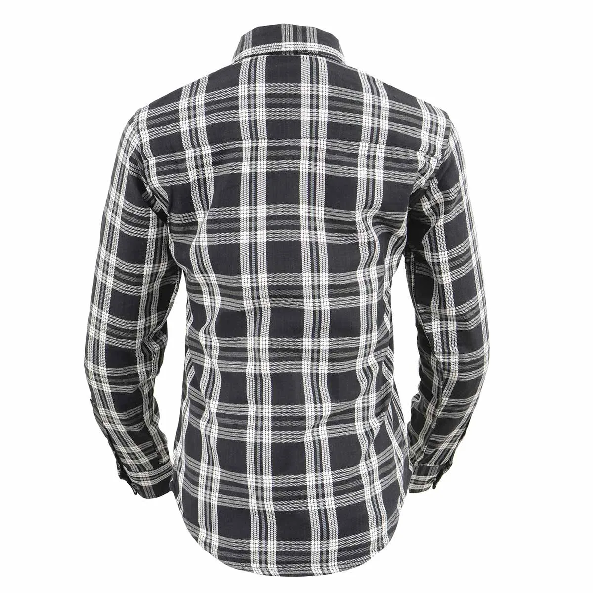 NexGen MNG21600 Women's Casual Black and White Long Sleeve Cotton Flannel Shirt