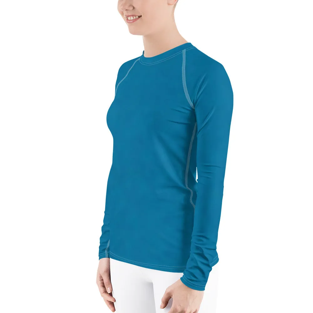 Ocean Blue Long Sleeve Tops