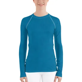 Ocean Blue Long Sleeve Tops