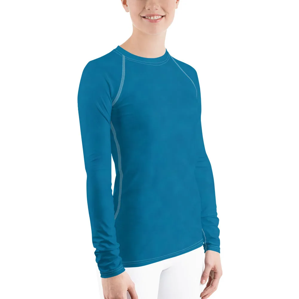 Ocean Blue Long Sleeve Tops