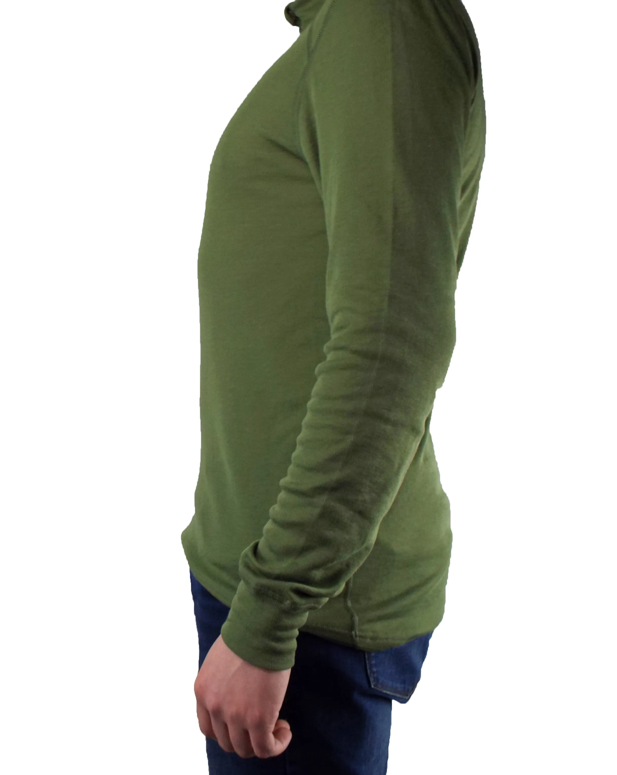 ODLO Dutch Army - Long Sleeve Thermal Turtle Zipped Neck - Base Layer - Olive Green - Grade 1