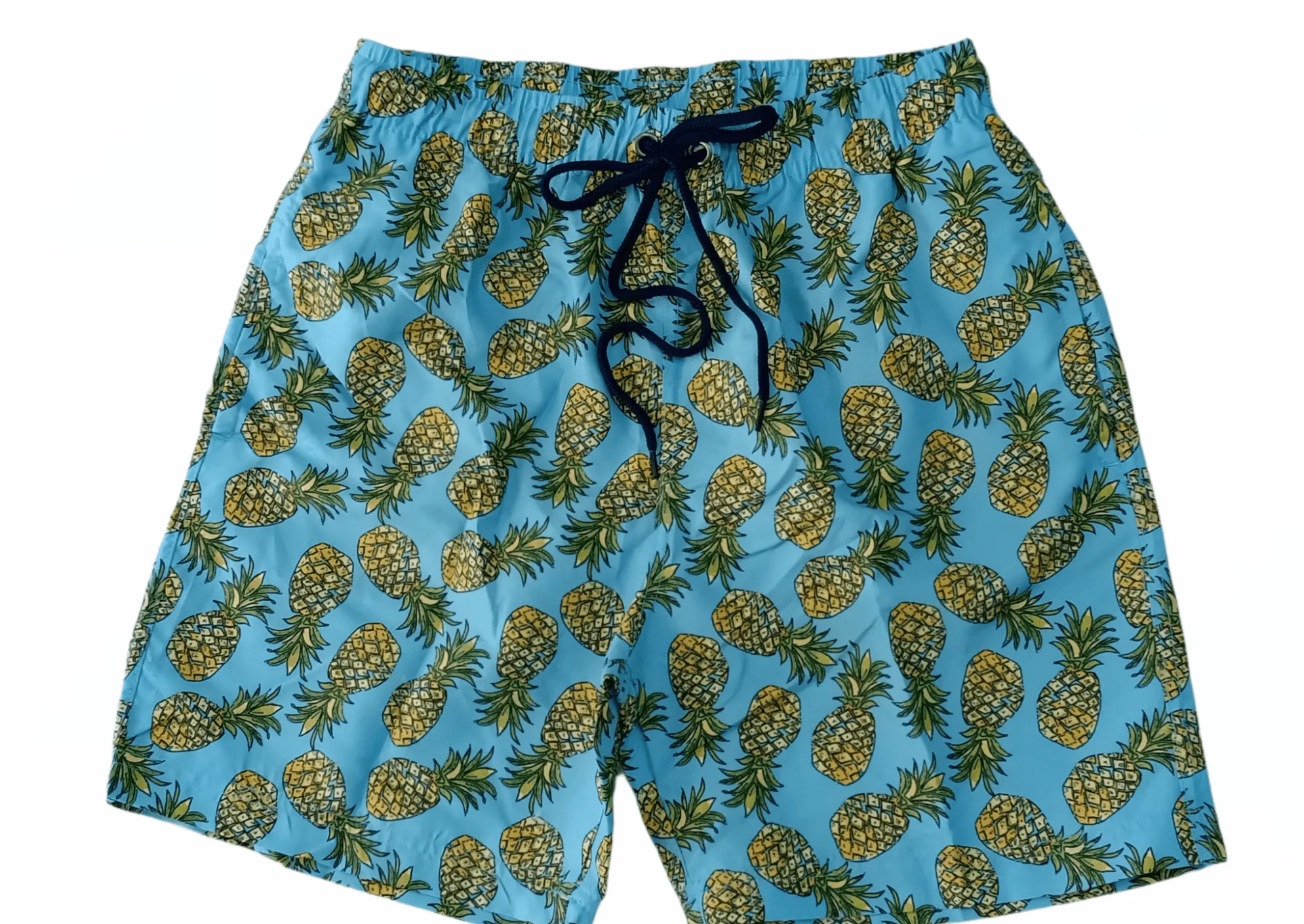 Patterned Swim Shorts - Blue Pineapples