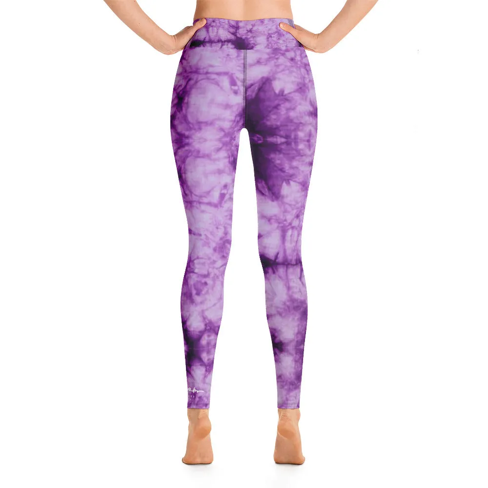 Purple Tie Dye Yoga Leggings