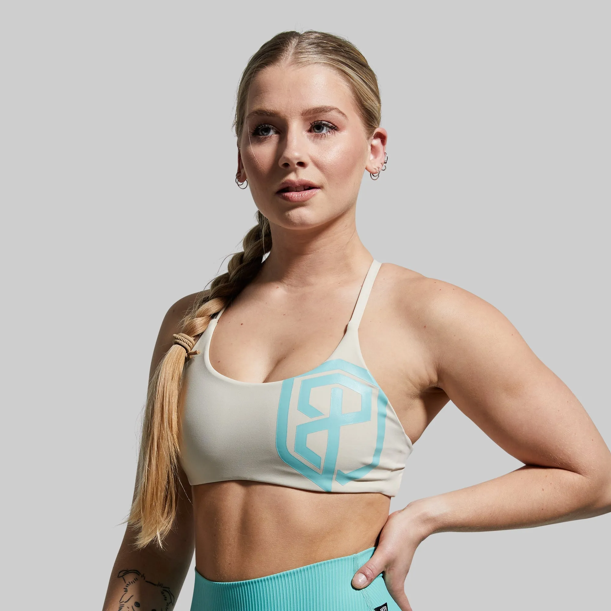 Serenity Sports Bra (Brand Strength-Oatmeal)