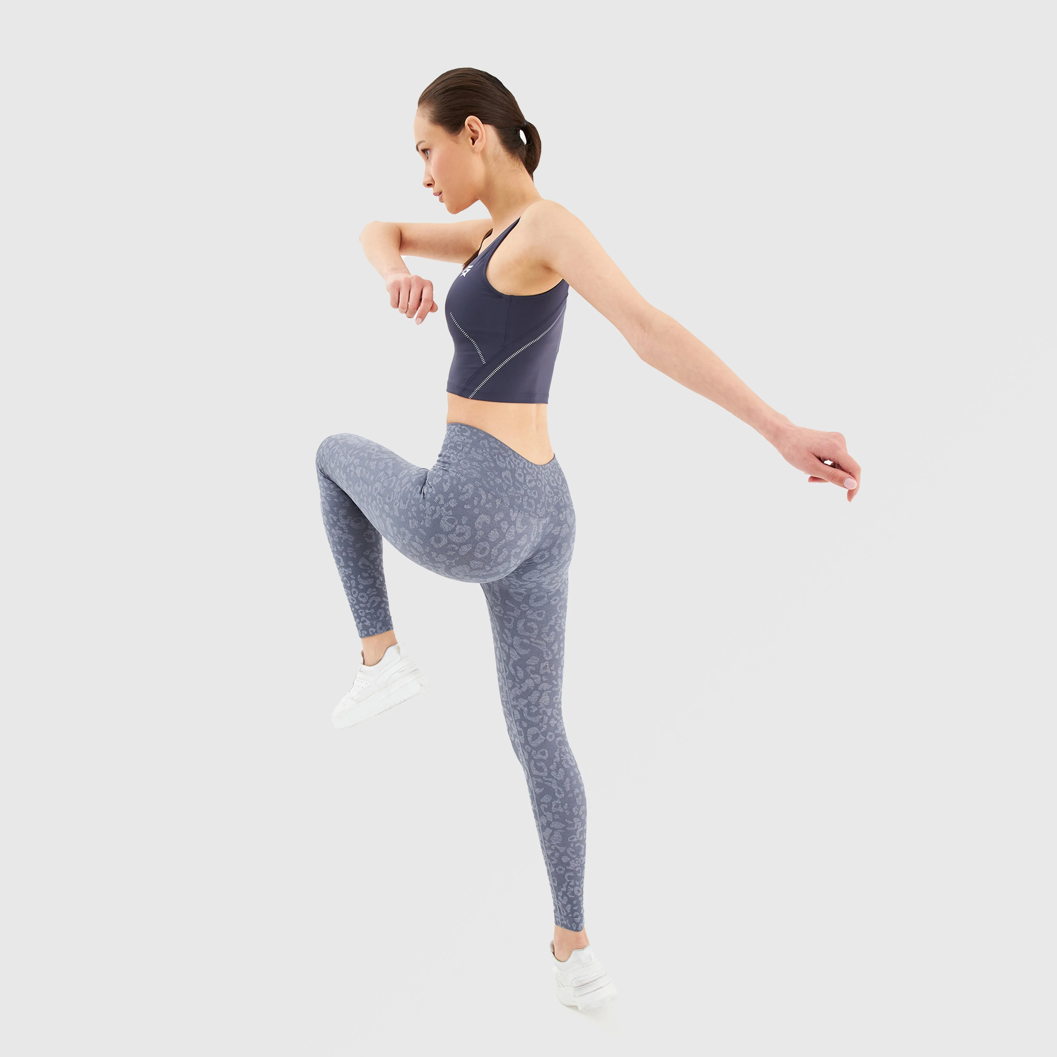 Specked Seamless Leggings (Grey)