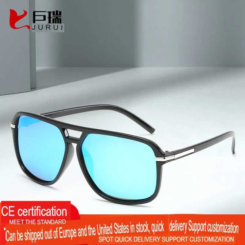 Sports Sunglasses, Anti-Uv, Fashionable Men's And Women's Retro Large Frame Sunglasses