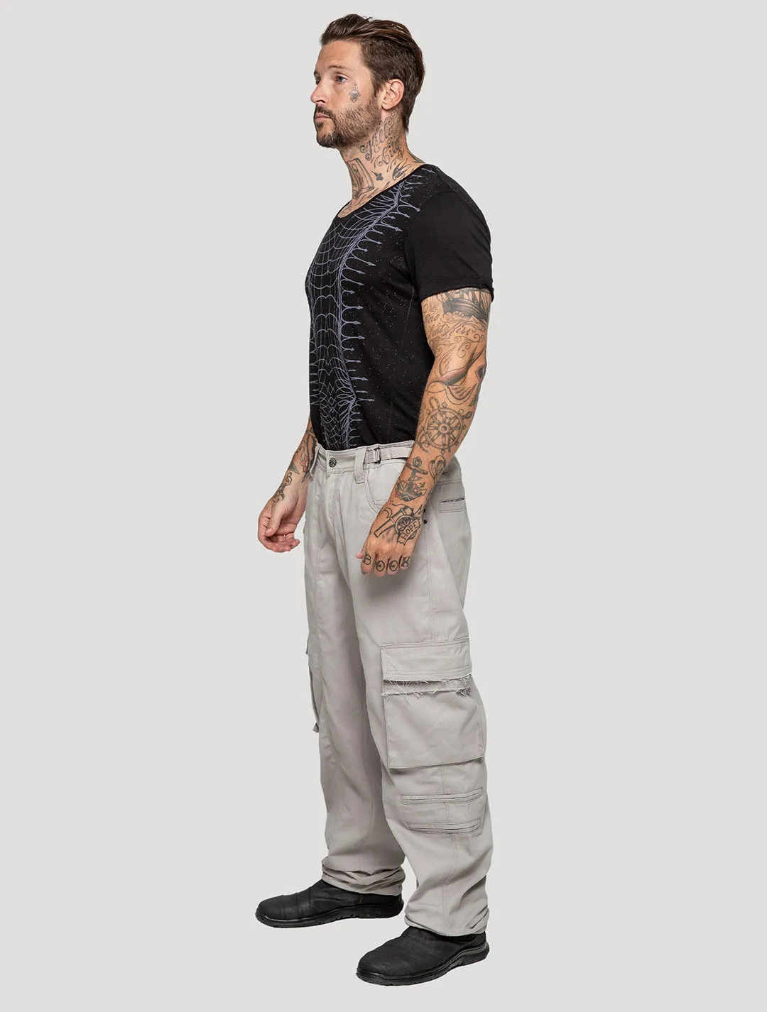 Stripy Rmx Cargo Pants