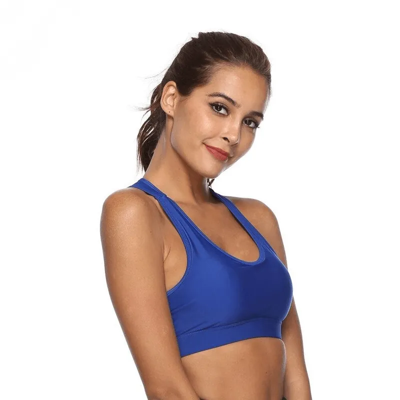 Stylish Elastic Women's Sports Bras With Pocket on the Back - SF0502