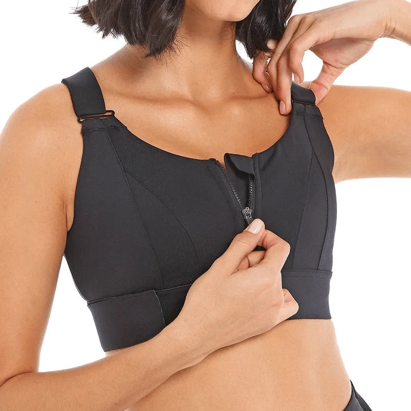 Stylish Women's Shockproof Sports Bras with Adjustable Fastening - SF0445