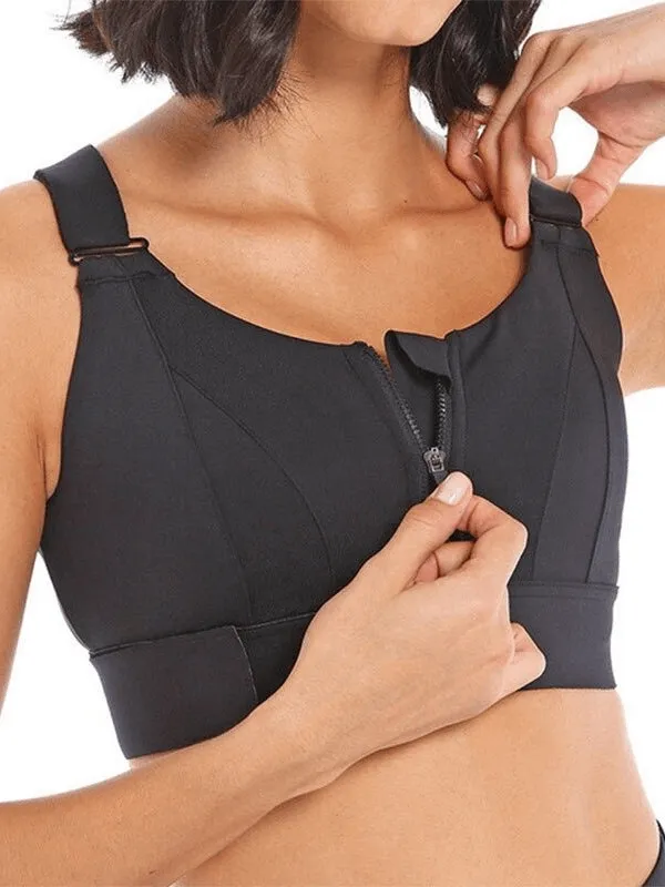 Stylish Women's Shockproof Sports Bras with Adjustable Fastening - SF0445