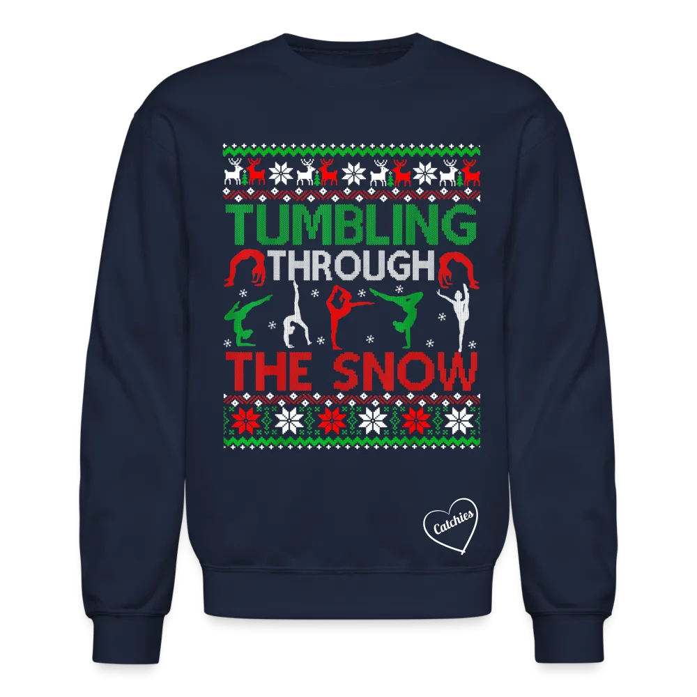 Tumbling through the snow adult Sweatshirt