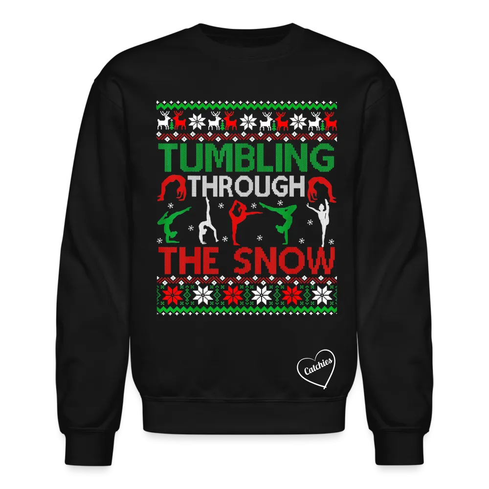 Tumbling through the snow adult Sweatshirt