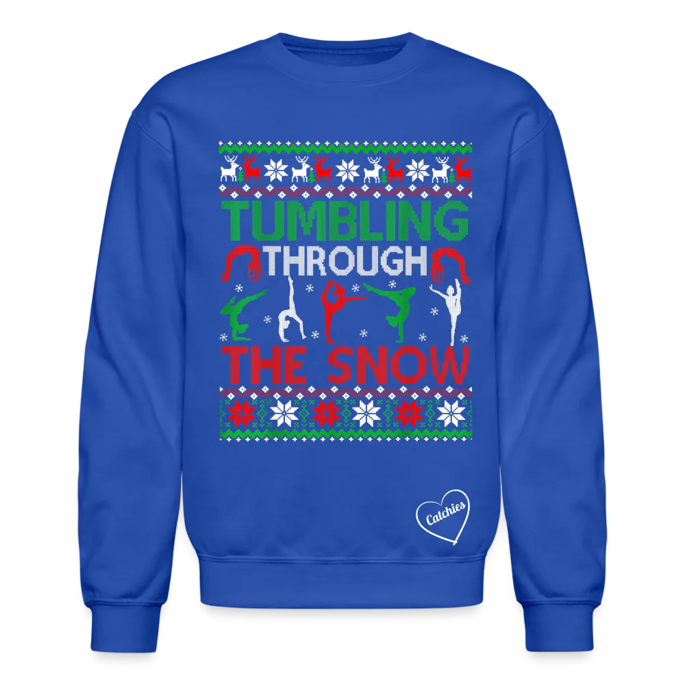 Tumbling through the snow adult Sweatshirt