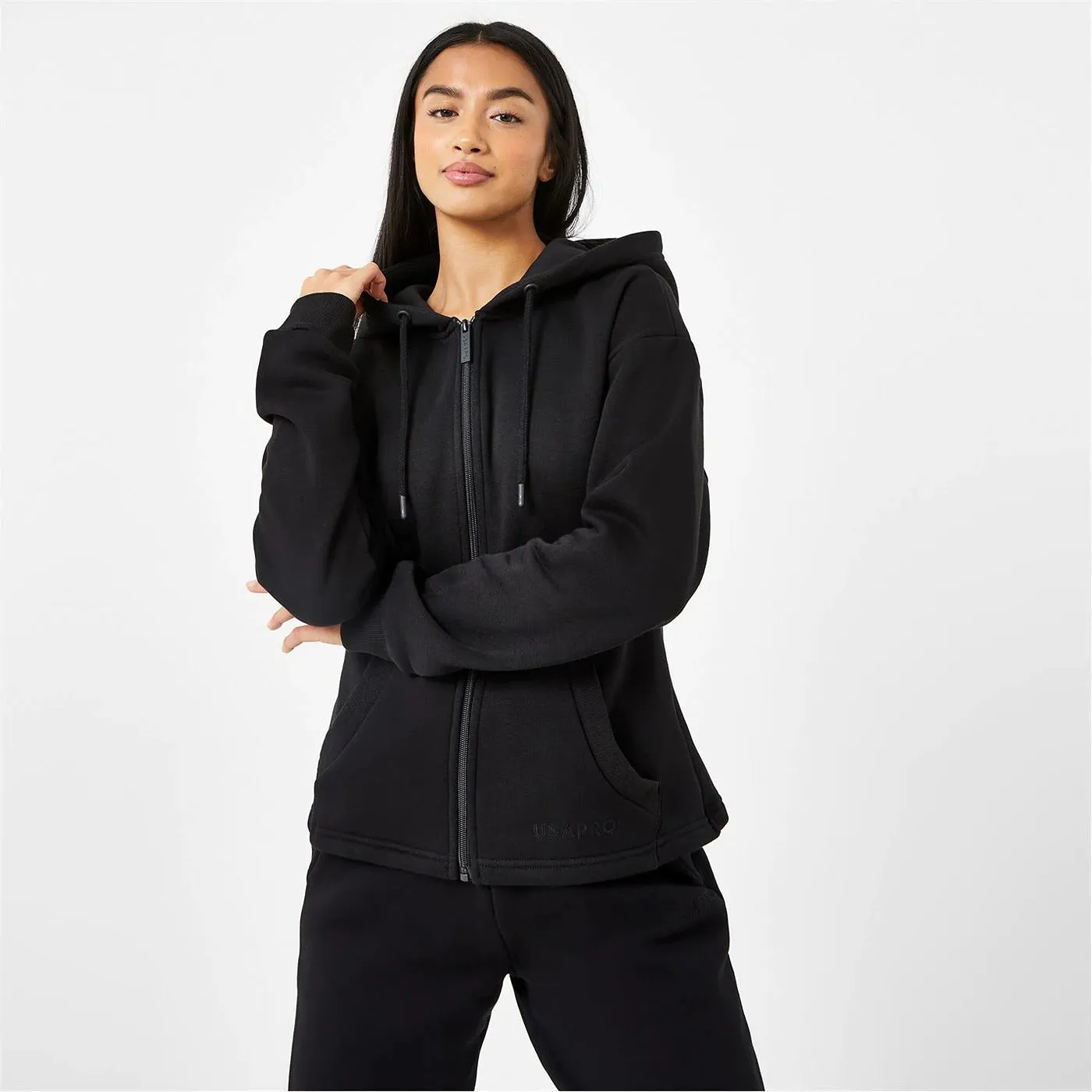 USAPRO Black Zip Up Hoodie