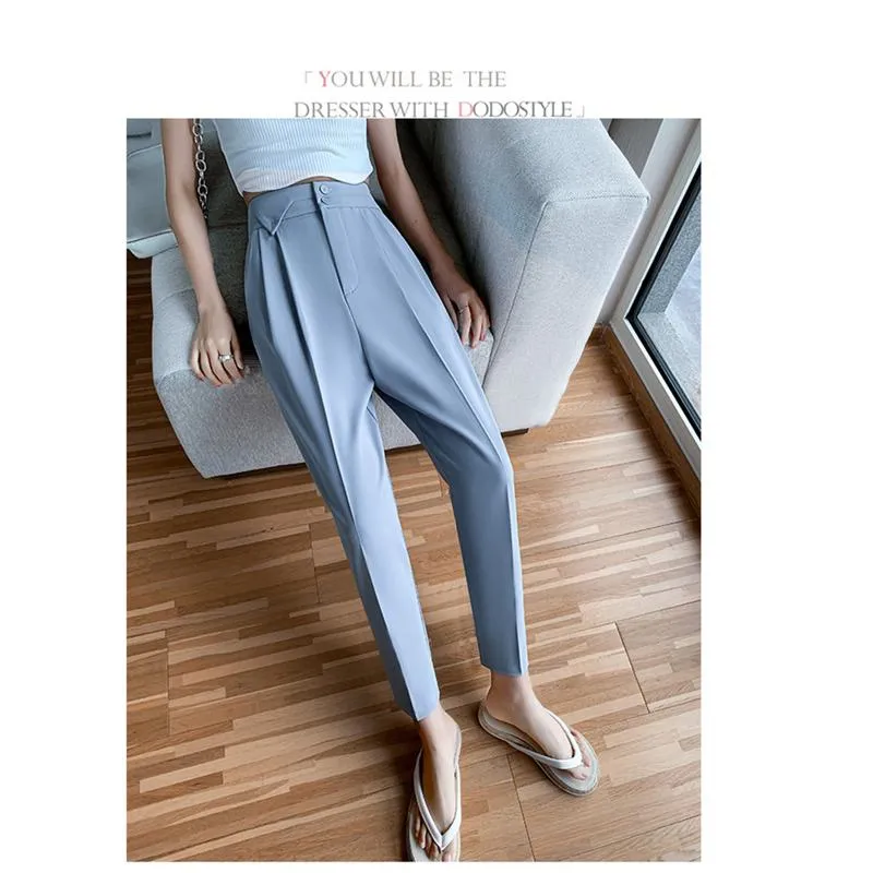 Versatile Silky High-Waisted Pants