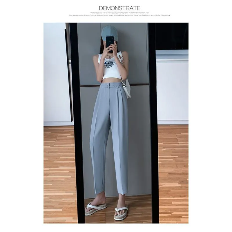 Versatile Silky High-Waisted Pants