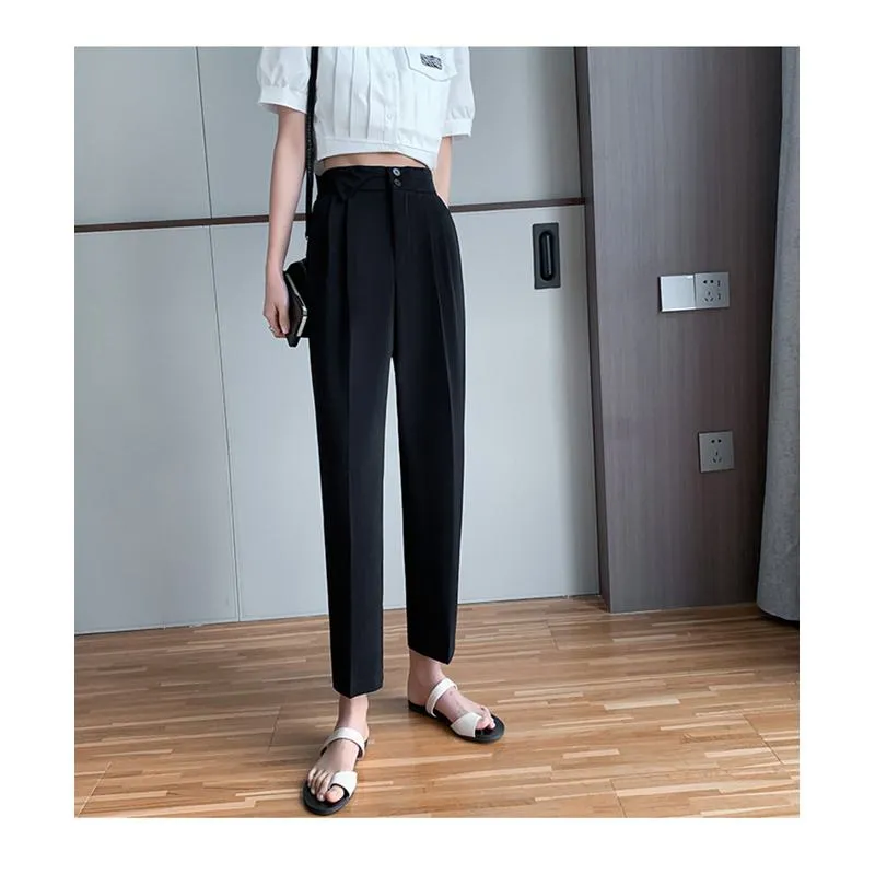 Versatile Silky High-Waisted Pants