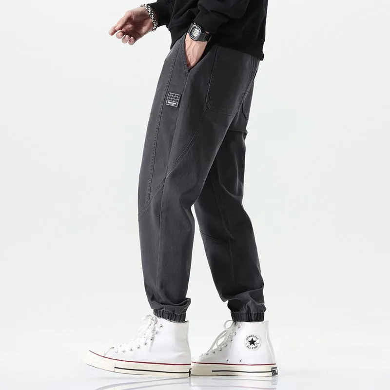 Versatile Tapered Sports Elasticity Elastic Waist Casual Loose Fit Pants