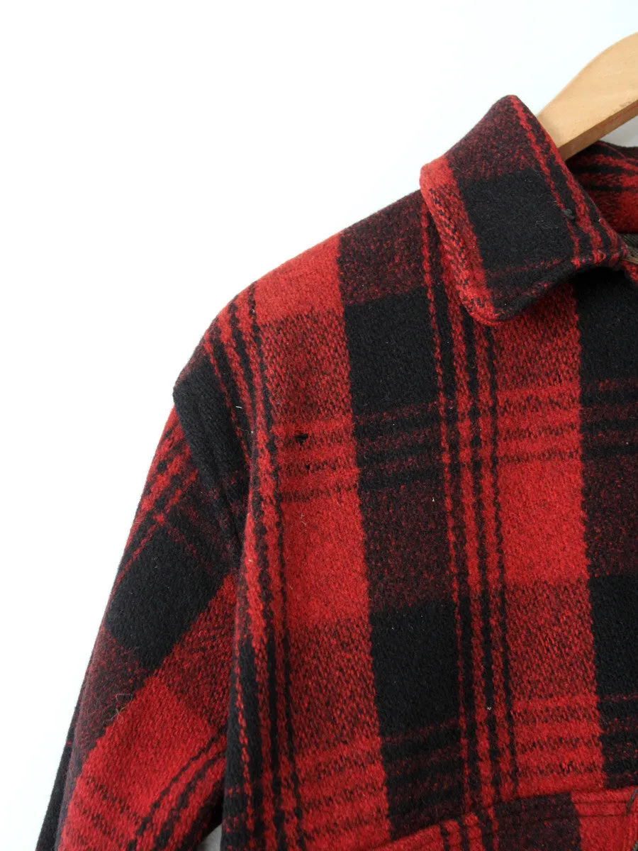 vintage 1940s plaid hunting jacket