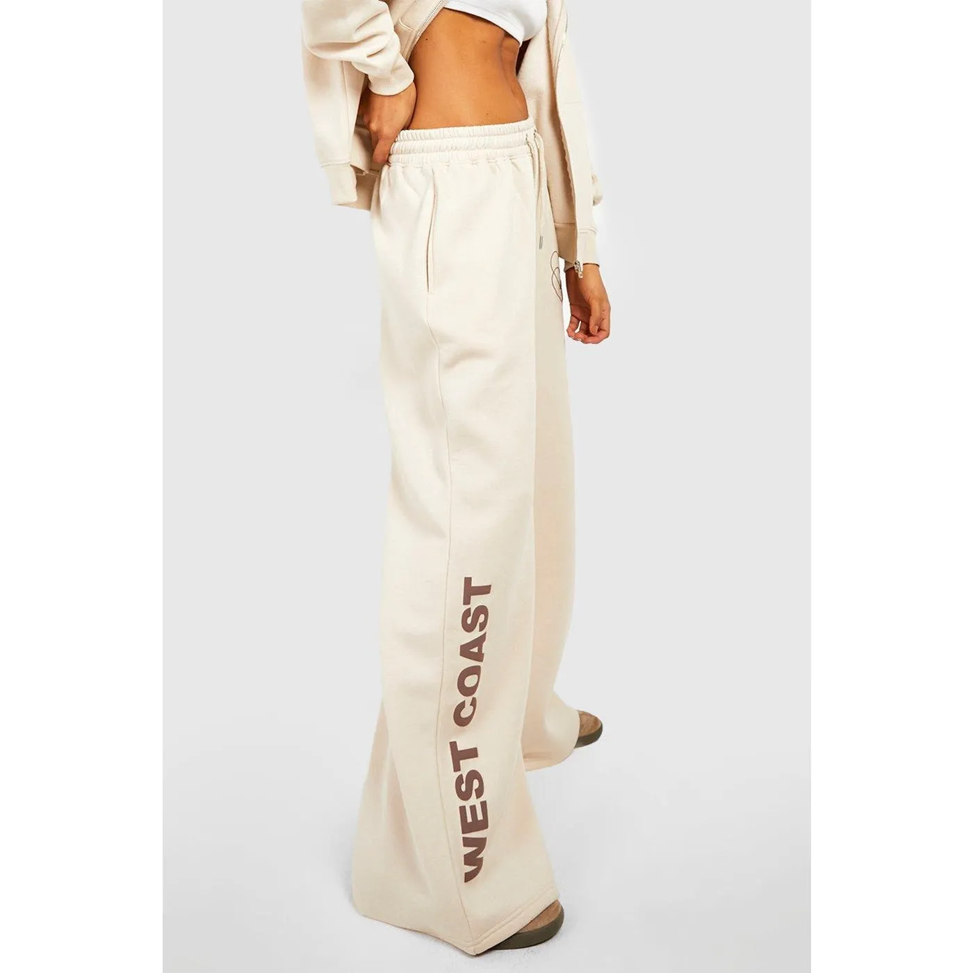 West Coast Slogan Wide Leg Trousers