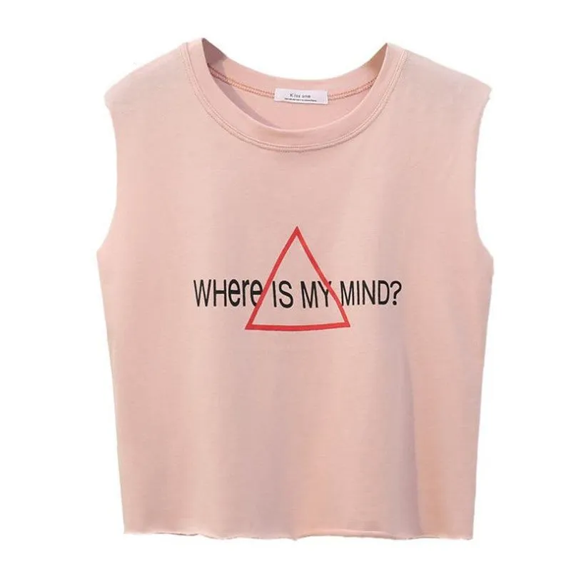 Where Is My Mind Harajuku Crop Top Sleeveless