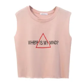 Where Is My Mind Harajuku Crop Top Sleeveless