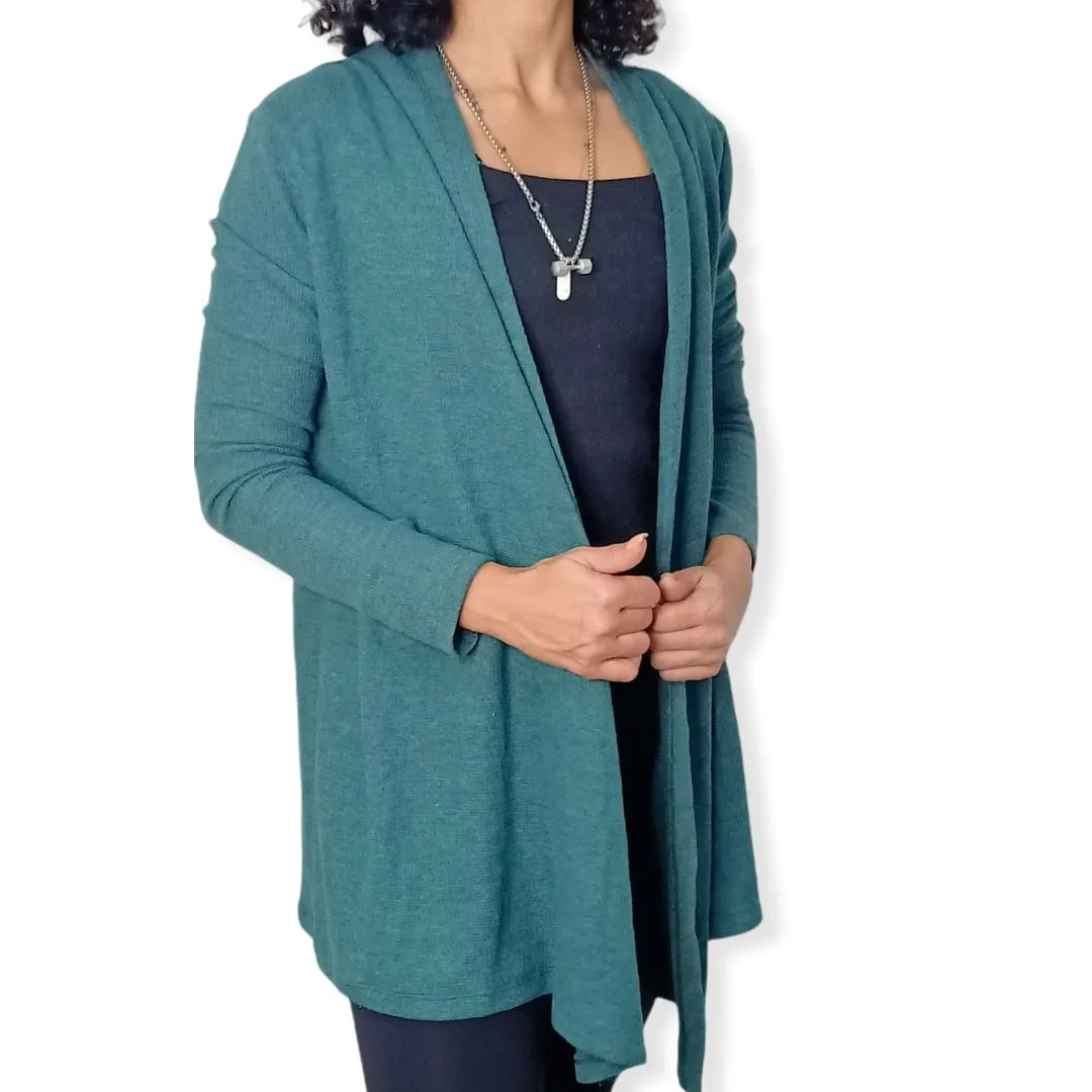 Women Cotton Cardigan - Green