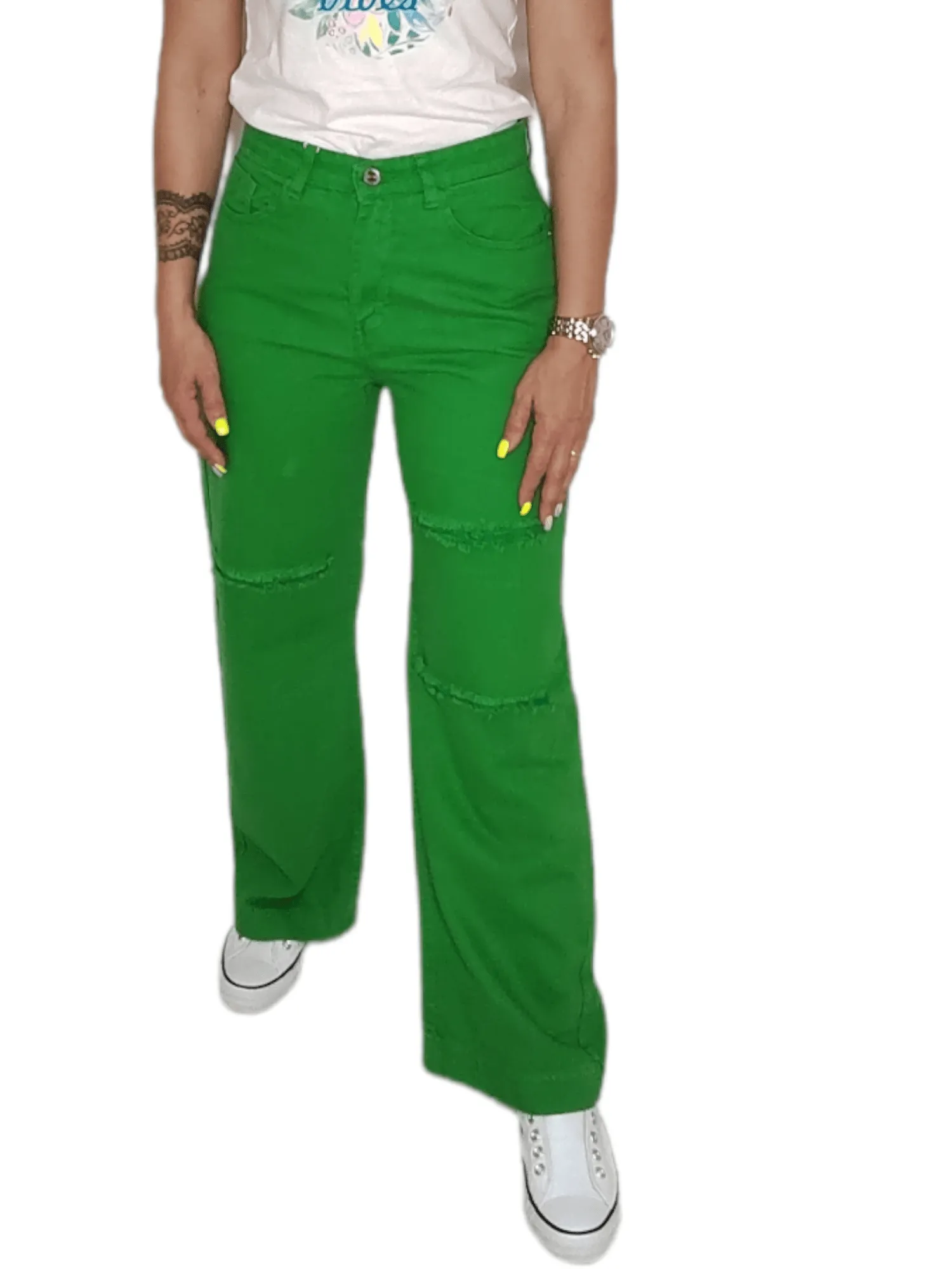 Women Jeans Pants - Green