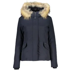 Woolrich Dark Blue Cotton Jackets & Coat