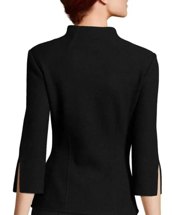 Yellowstone S04 Beth Dutton Black Notch Neck Jacket